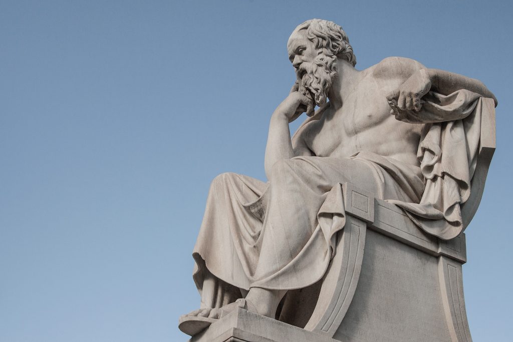 Statue of Socrates, one of the great minds of Athens